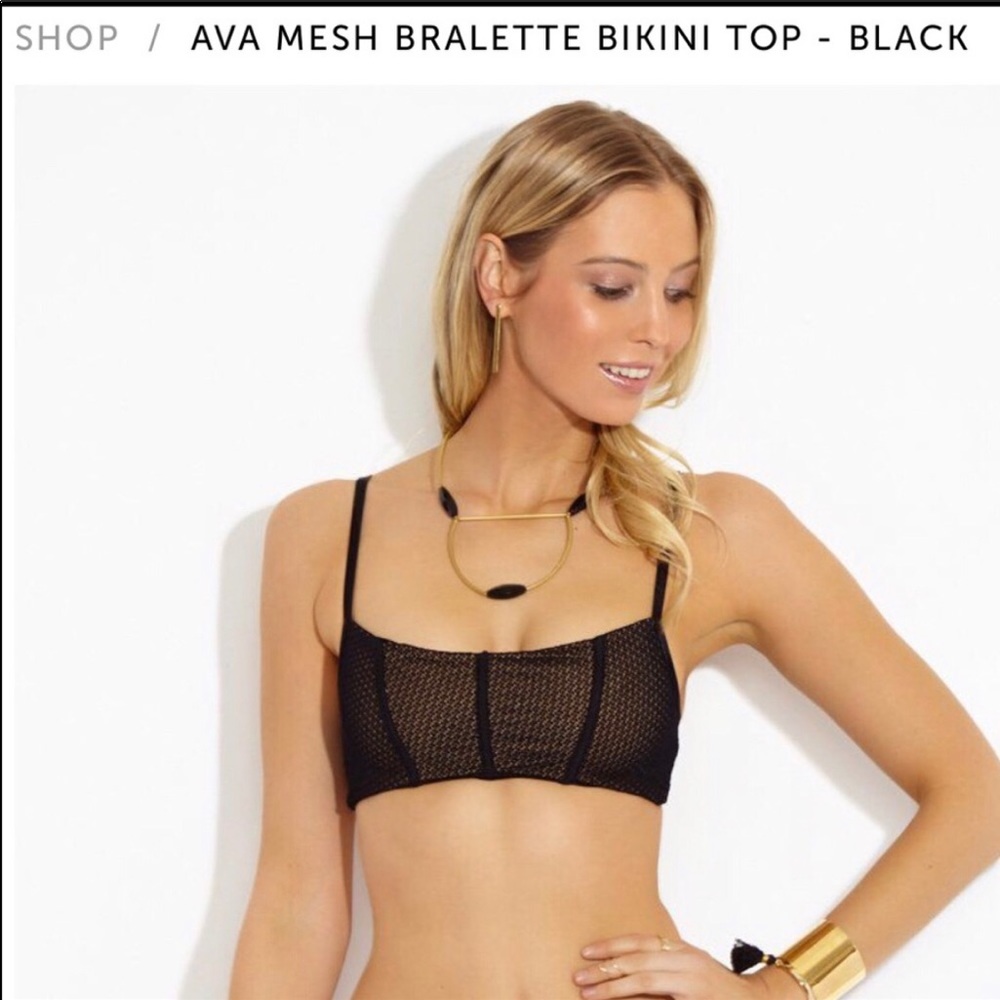 Beach Bunny Ava  Mesh Bralette Top L